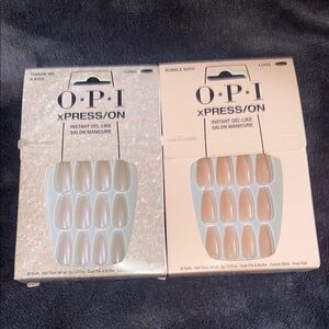 OPI xPRESS/ON Instant Gel-Like Salon Manicure - Bubble Bath and Throw Me a Kiss